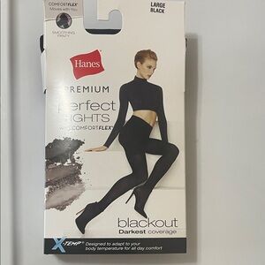 Hanes Premium Perfect Tights - Blackout X-Temp Sz.L